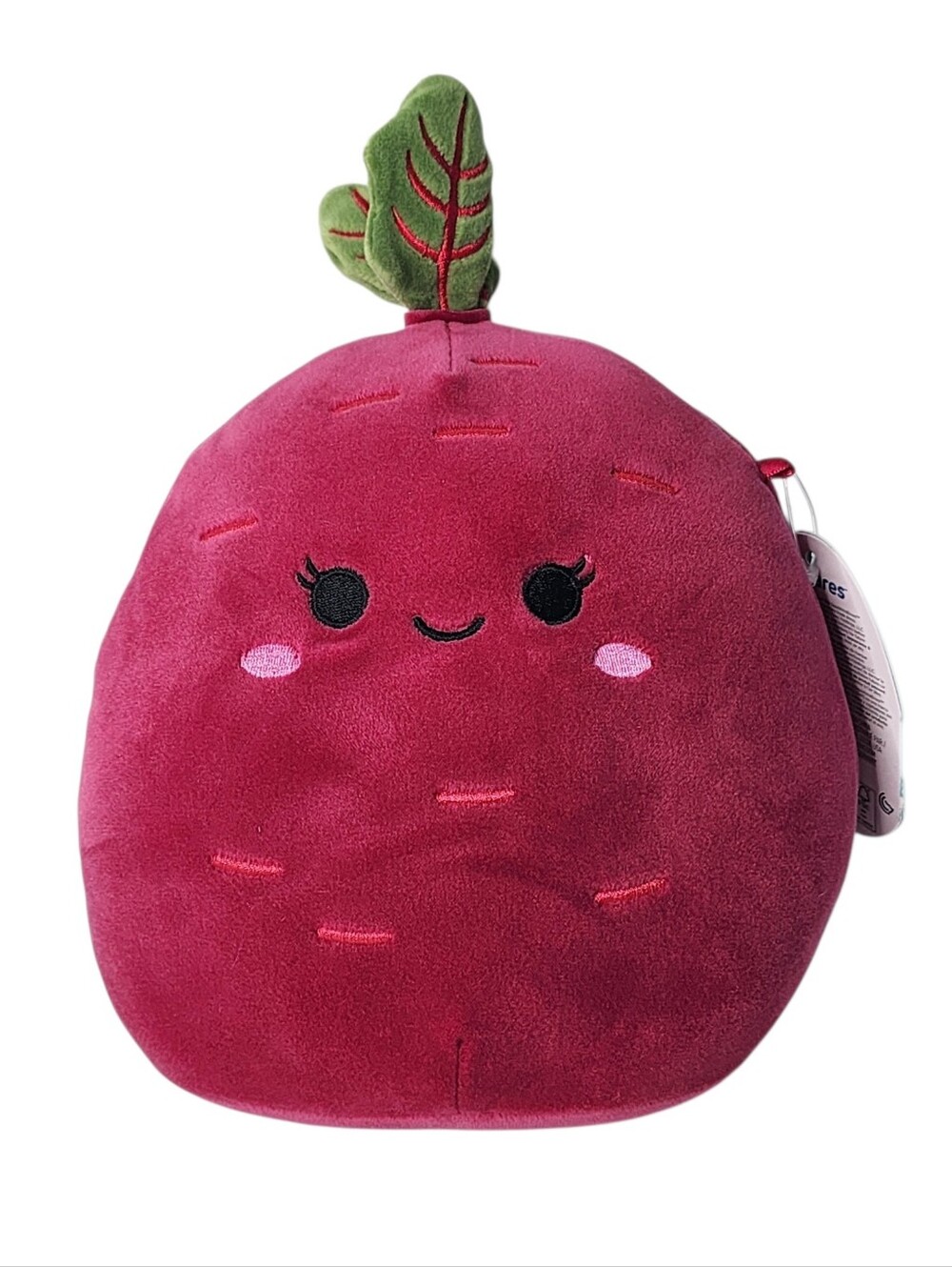 New With Tag Squishmallows 7.5” Claudia the Beet Plush Stuffy with Green Leaf